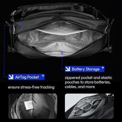ULANZI 9L Camera Sling Bag, Water-Resistant Camera Case with Tripod Holder - size: Black 9L