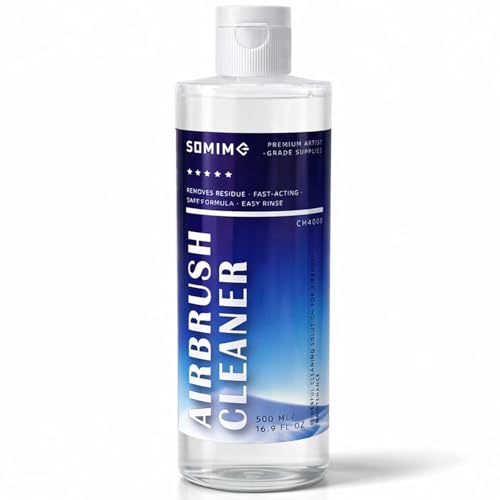 Somime 16.9 fl oz(500ml) Airbrush Cleaner, Fast Acting Cleaning Solution - size: 16.9 fl oz