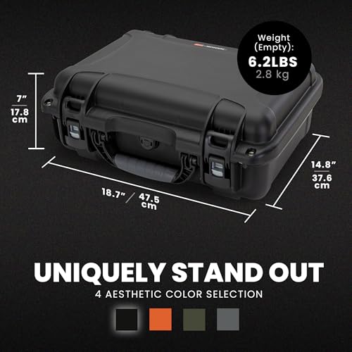 NANUK 925 DJI Mavic 4 Pro Creator Combo - Waterproof Hard Case with Drone Foam Insert, Crushproof, Portable Travel Case, Made in Canada (18.7” x 14.8”x 7”) - Black - color: Black