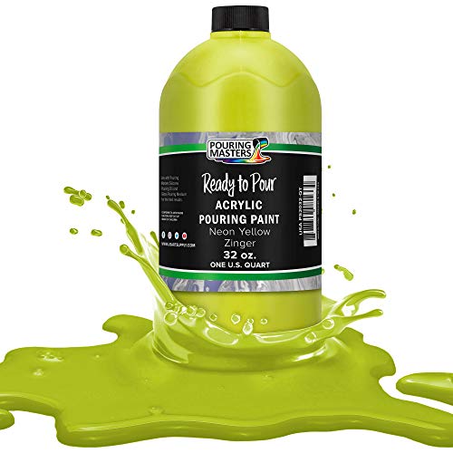 Pouring Masters Neon Yellow 32-oz Ready to Pour Acrylic Pouring Paint