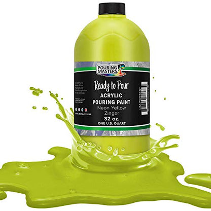 Pouring Masters Neon Yellow 32-oz Ready to Pour Acrylic Pouring Paint