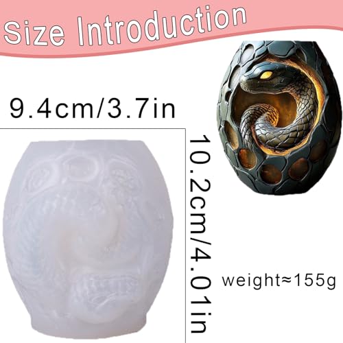 Snake Egg Epoxy Resin Molds Silicone, Animal Planters Candle Molds - color: Snake Egg Resin Mold