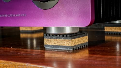 Sound Isolation Pads. Cork Pads for Turntables to Reduce Vibration & Skipping (1" Pack of 4) - size: 1" 4-PACK