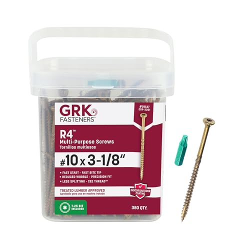 GRK Fasteners R4™ #10 x 3-1/8" Multi-Purpose Framing Screws, 350 PCS - size: #10 x 3-1/8" 350 count