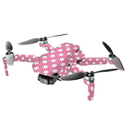 MightySkins Carbon Fiber Compatible With DJI Mini 2 Portable Drone - Mini Dots | Protective, Durable Textured Carbon Fiber Finish | Easy To Apply, Remove, and Change Styles | Made in the USA - color: Mini Dots