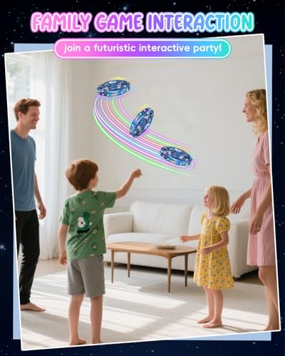 Hand Operated Drone for Kids or Adults,360° Hands UFO Drone - color: Blue