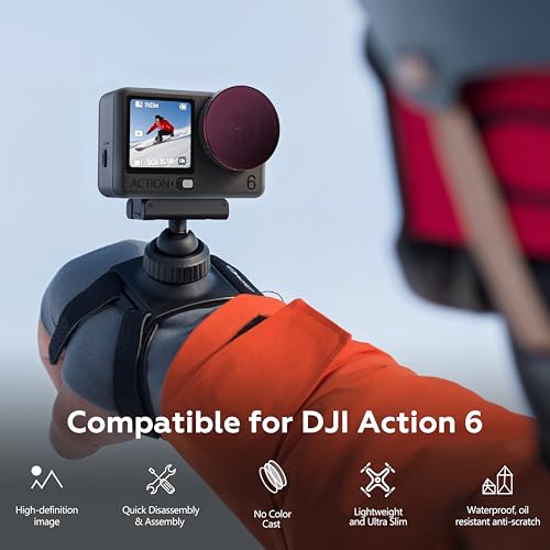 ND/CPL Filter for DJI Osmo Action 6 Accessories,ND8/ND16/ND32/CPL HD/Multi-Layer Coated Optical Lens,Protective Lens