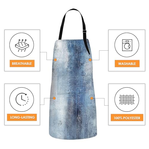 Britimes Apron with Pockets, 32x28 inch, 2 Pack, Teal Blue - color: Teal Blue
