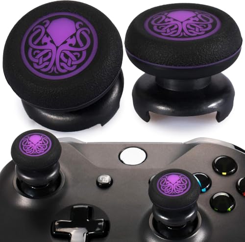 FPS Thumbstick Extender & 3D Texture Rubber Silicone Grip Cover 2 Sets for Xbox Series X/S & Xbox One Controller(Cthulhu Secret) - color: 1