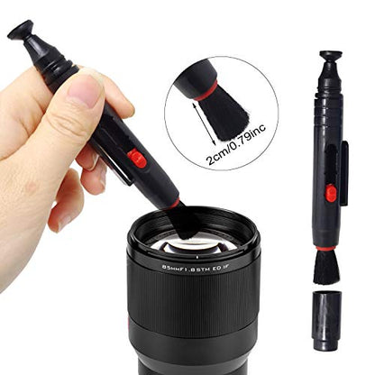 Honbay 3-in-1 Camera Cleaning Kit: Air Blower, Cloth, Pen - Black Silicone for Optics