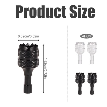 4pcs Drone Control Sticks, Detachable Drone Joysticks Controller Stick Thumb Replacement Accessories Compatible with DJI Mini 3 Pro DJI RC Rocker (Black, Silver)
