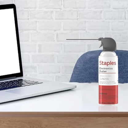 Staples Compressed Air Duster, 10 oz Can, Electronics & Keyboards, Office