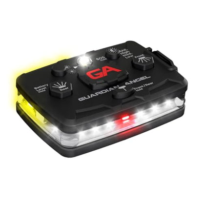 Guardian Angel Elite Safety Light - White Front & White/Yellow Rear - color: White/White/Yellow, size: 1-Pack