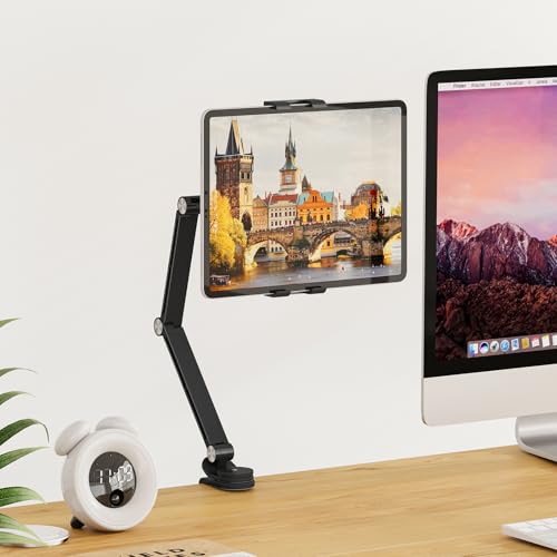 Houele Tablet Stand Holder iPad Stand for Desk iPad Desk Mount - color: Black