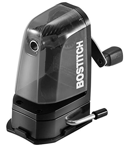 Bostitch Office Multi-Mount Manual Pencil Sharpener, Vacuum Mount or Screw Mount, Black (MPS2-BLK) - color: Black, size: Pack of 1