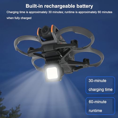 Rechargeable Night Flying Light for DJI AVATA 2, LED Navigation Light with 3-Mode& 180° Adjustment Night Flights Drone Protection Safety Flight