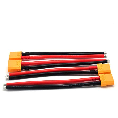 2 Pair XT90 Plug Male Female Connector with 150mm 10AWG Silicon Wire for RC Lipo Battery FPV Drone(2 Pair) - size: 2 pair XT90 Male Female 15cm
