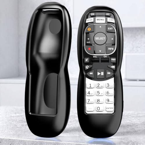Case for DirecTV RC73 Remote Control, Remote Cover Compatible with DirecTV Controller, Silicone Battery Cover Skin Sleeve Black - color: Non-glow Black