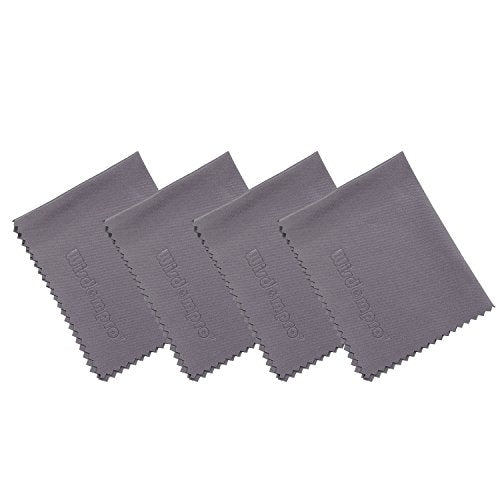 Wisdompro 8-Pack 6x7 Inches Soft Microfiber Cleaning Cloth, Grey/Blue - color: Grey + Blue