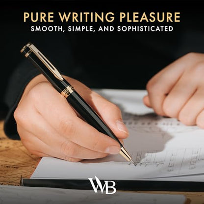 Wordsworth & Black Luxury Metal Mechanical Pencil 0.7mm for Writing, Black - color: Black Gold