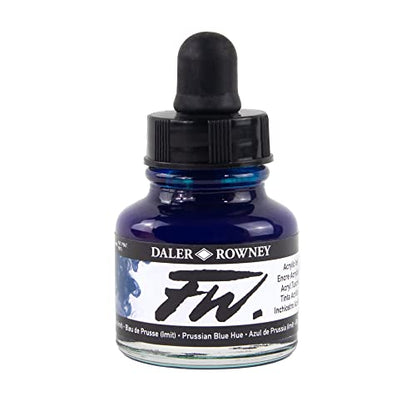Fw Acrylic Artists Ink 1 Oz Prussian Blue - color: Prussian Blue(hue)