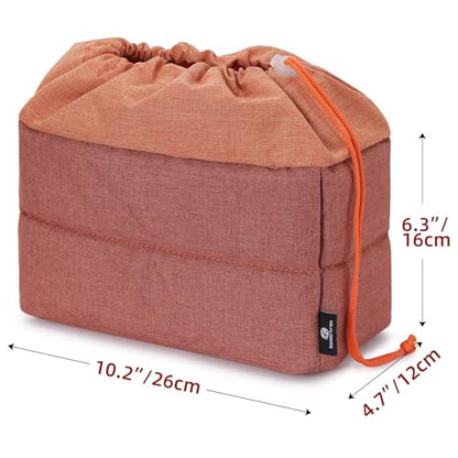 Koolertron Waterproof DSLR Camera Bag with Removable Insert, Adjustable Compartments, Fits in Camera Bags - Protective Case for DSLR/SLR Cameras & Accessories - color: Light Rust