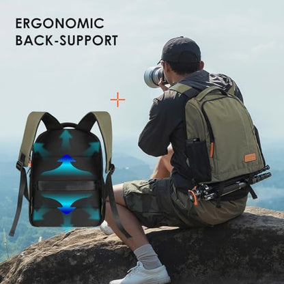 TARION Camera Backpack for Photographers Compact 15L, TB04 Green - color: Green