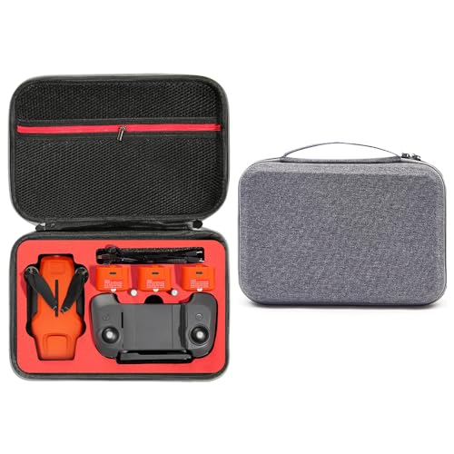 Carrying Case for FIMI Mini 3, Travel Storage Bag EVA Hard Shell Protective Cover Case Portable Handbag Organizer for FIMI Mini 3 Drone, Remote Controller Accessories (Gray+Red) - color: Gray+Red