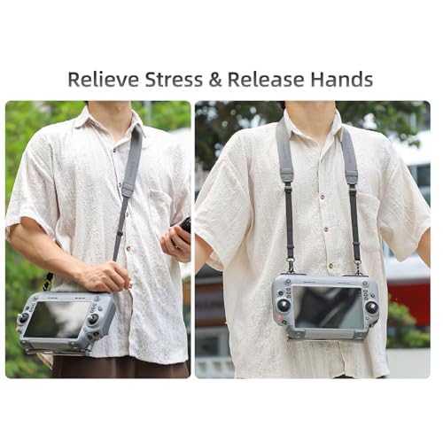 Neck Strap Lanyard Compatible for DJI RC Plus 2/1,PU Leather Neck Shoulder Strap with Buckle Lanyards for RC Plus 2/1 Remote Control with Screen Accessories