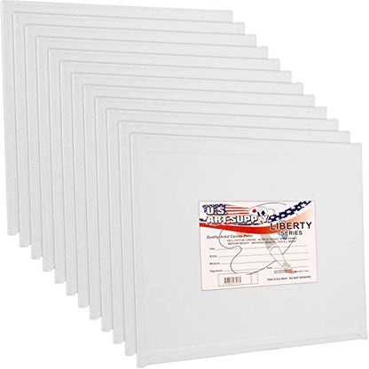 U.S. Art Supply 12 X 12 Inch Art Canvas Board Panels 12 Pack - 8 Ounce - size: 12" x 12"