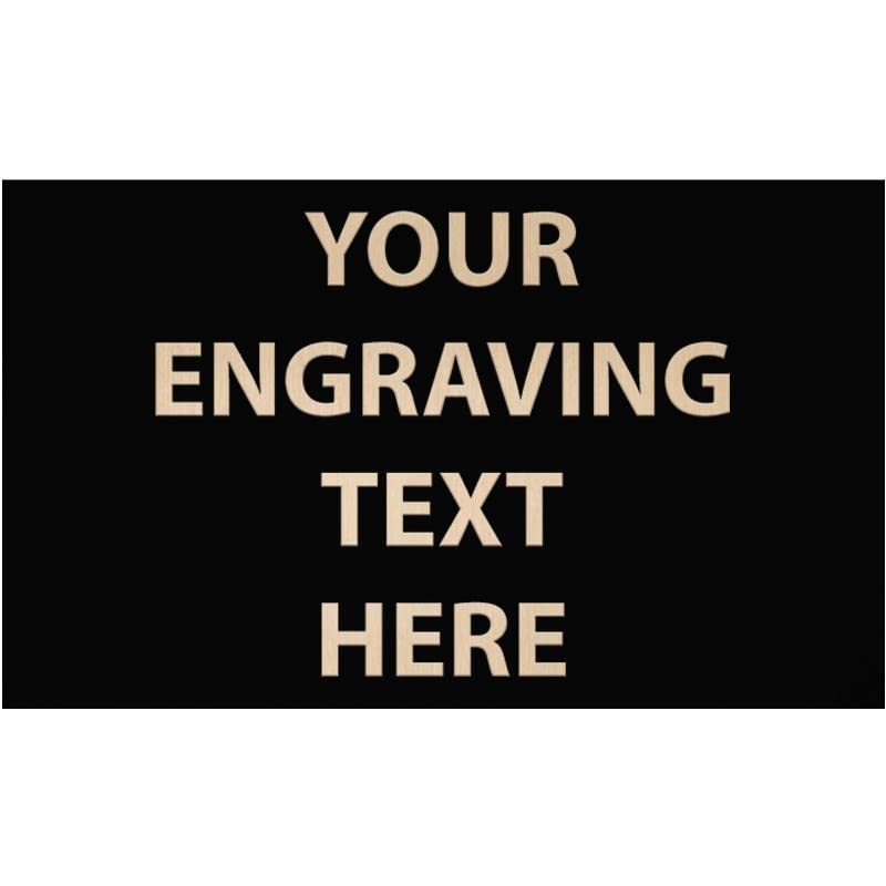 5" x 3" Custom Black Engraving Plate, Engraving Included - color: Black