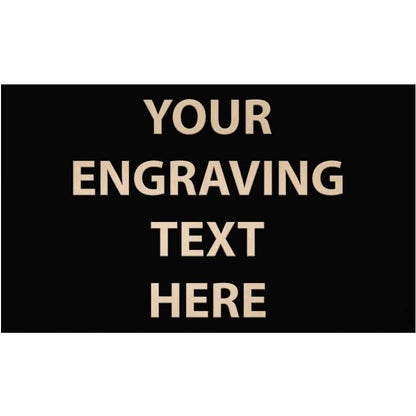 5" x 3" Custom Black Engraving Plate, Engraving Included - color: Black