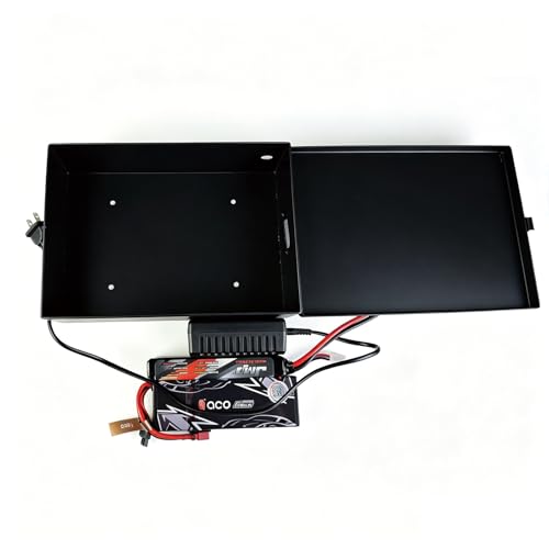 RC Lithium Battery Safe Storage Box/Lipo Charging Box, Stainless Steel Material, Explosion‑Proof Fire‑Resistant Safety Guard for Lithium Battery Charging Storing