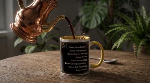 3dRose Antique Drone with DIY Accelerometer 11oz Two-Tone Yellow Mug