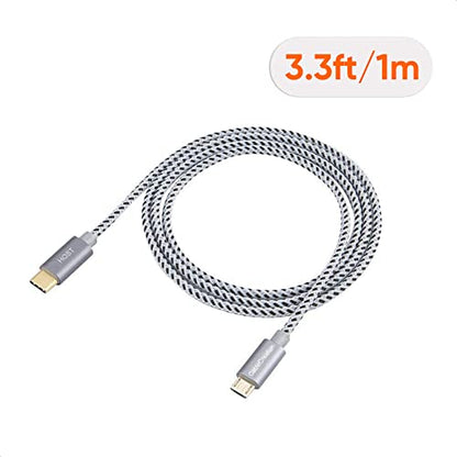 CableCreation Braided USB C to Micro USB Cable, 480Mbps Data, 3.3 FT/ 1M - size: 3.3FT, style: Cotton braided