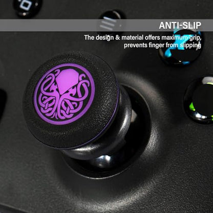 FPS Thumbstick Extender & 3D Texture Rubber Silicone Grip Cover 2 Sets for Xbox Series X/S & Xbox One Controller(Cthulhu Secret) - color: 1
