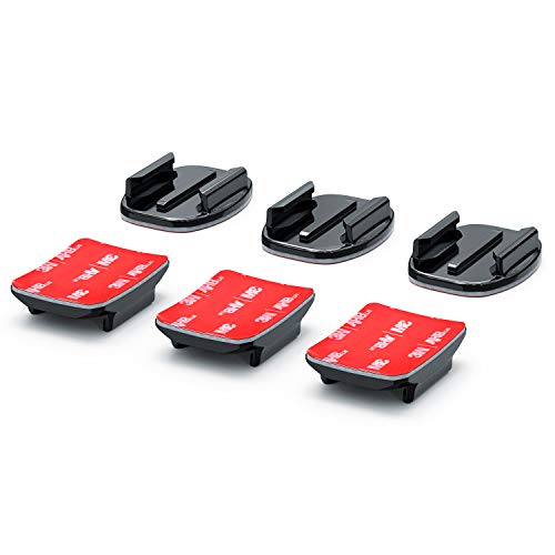 Helmet Adhesive Mounts Curved Sticky Flat Attachment for GoPro - color: 6 Packs