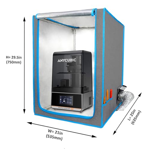 Multifunctional Resin 3D Printer Enclosure with Smart Ventilation kit - color: Blue Edges