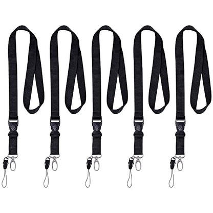 Wisdompro Office Lanyard, 5 Pack 23 inch Neck Strap Lanyards - Black - color: 5pack Black