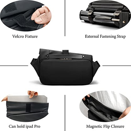 NIID R1 EDC Sling Bag for Men: 5L-6L Expandable Capacity - color: Black