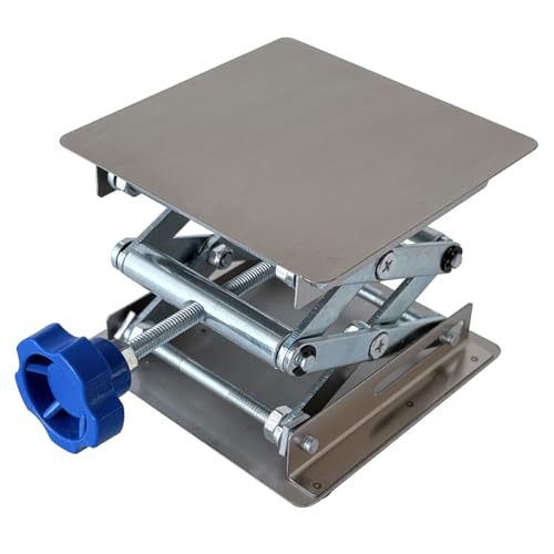 4"x4" Stainless Steel Lab Jack Mini Scissor Lift 6.6lbs Load Capacity