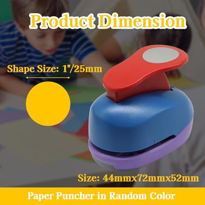 Luomorgo 1 Inch Circle Hole Punch, 1 Pc Paper Punch - size: 1 Inch
