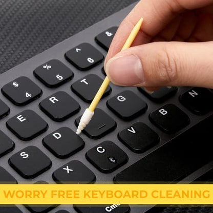 Chinco 200 Pcs Cleaning Swabs 2.56'' Sponge Tip Swabs Sticks Yellow - color: Yellow