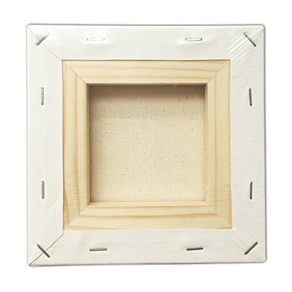 LWR CRAFTS Stretched Canvas 6" X 6" Pack of 6 - size: 6"x6"x6 (standard)