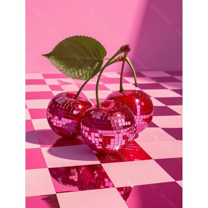 Gamteldot Disco Cherry Diamond Art Kits for Adults,Diamond Painting Kits - color: Cherry B