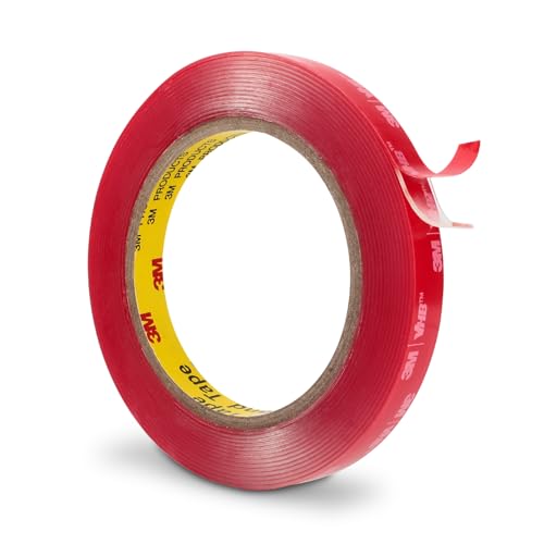 3M Double Sided Tape 0.5''x15.4Ft Clear Heavy Duty, 0.04in Thick - color: Clear, size: Width 0.5"