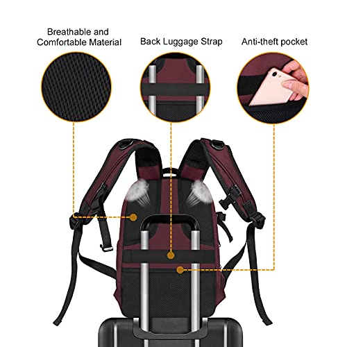 MOSISO Camera Backpack, DSLR/SLR/Mirrorless Photography Camera Bag - color: Wine Red