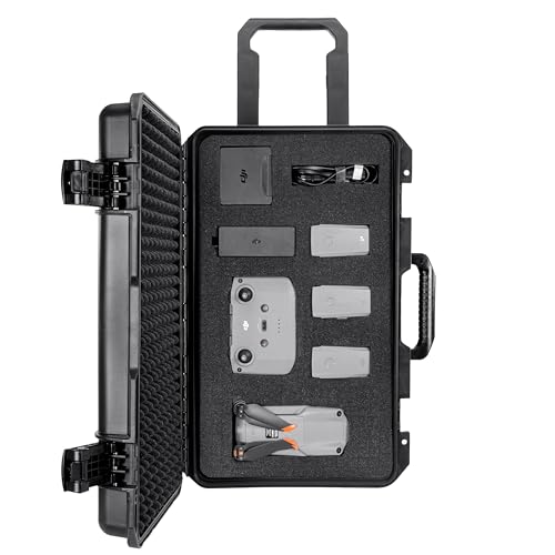 Eylar 22" Intact Premium Series Rolling Carry-On Hard Case with Wheels, IP67 Waterproof Crushproof, TSA Approved Travel Luggage, Customizable Pluck Foam for Cameras, Drones, Gear (Black) - color: Black