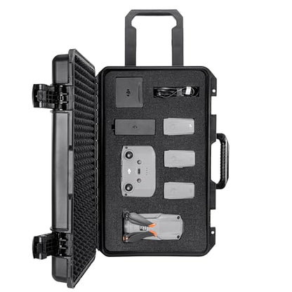 Eylar 22" Intact Premium Series Rolling Carry-On Hard Case with Wheels, IP67 Waterproof Crushproof, TSA Approved Travel Luggage, Customizable Pluck Foam for Cameras, Drones, Gear (Black) - color: Black