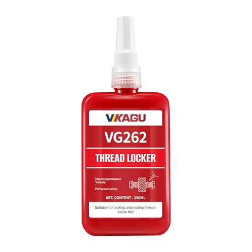 262 Red High Strength Thread Locker- 8.45Oz/250ml High Cost-Performance Ratio- Resists High Heat, Oil & Chemicals - Permanent Locking Adhesive for Nuts & Bolts - style: $39.99/250ML